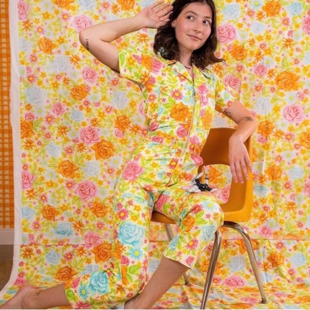 Big Bud Press Vintage Floral Wallpaper Jumpsuit 3XL